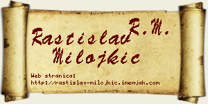 Rastislav Milojkić vizit kartica